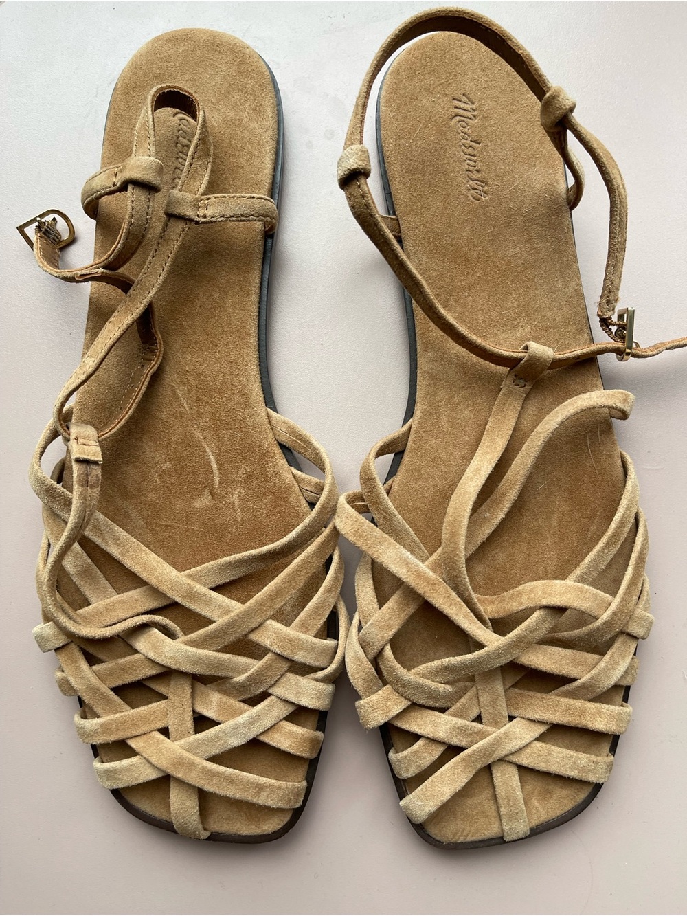 Madewell Milano Fisherman Sandals - Brown Suede